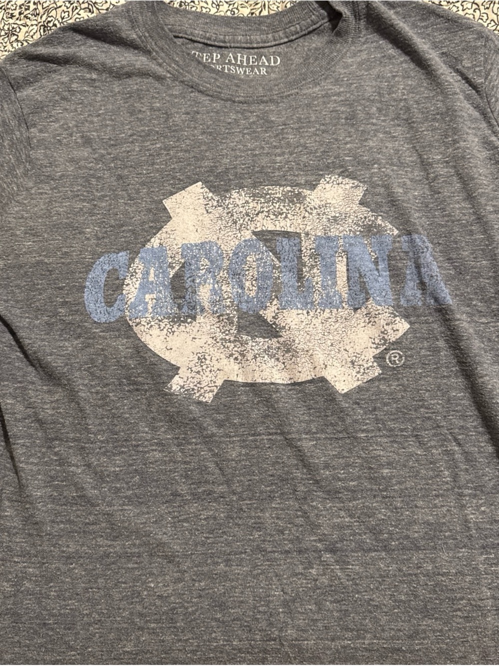 UNC “Carolina" Graphic Tee - Gray & Light Blue